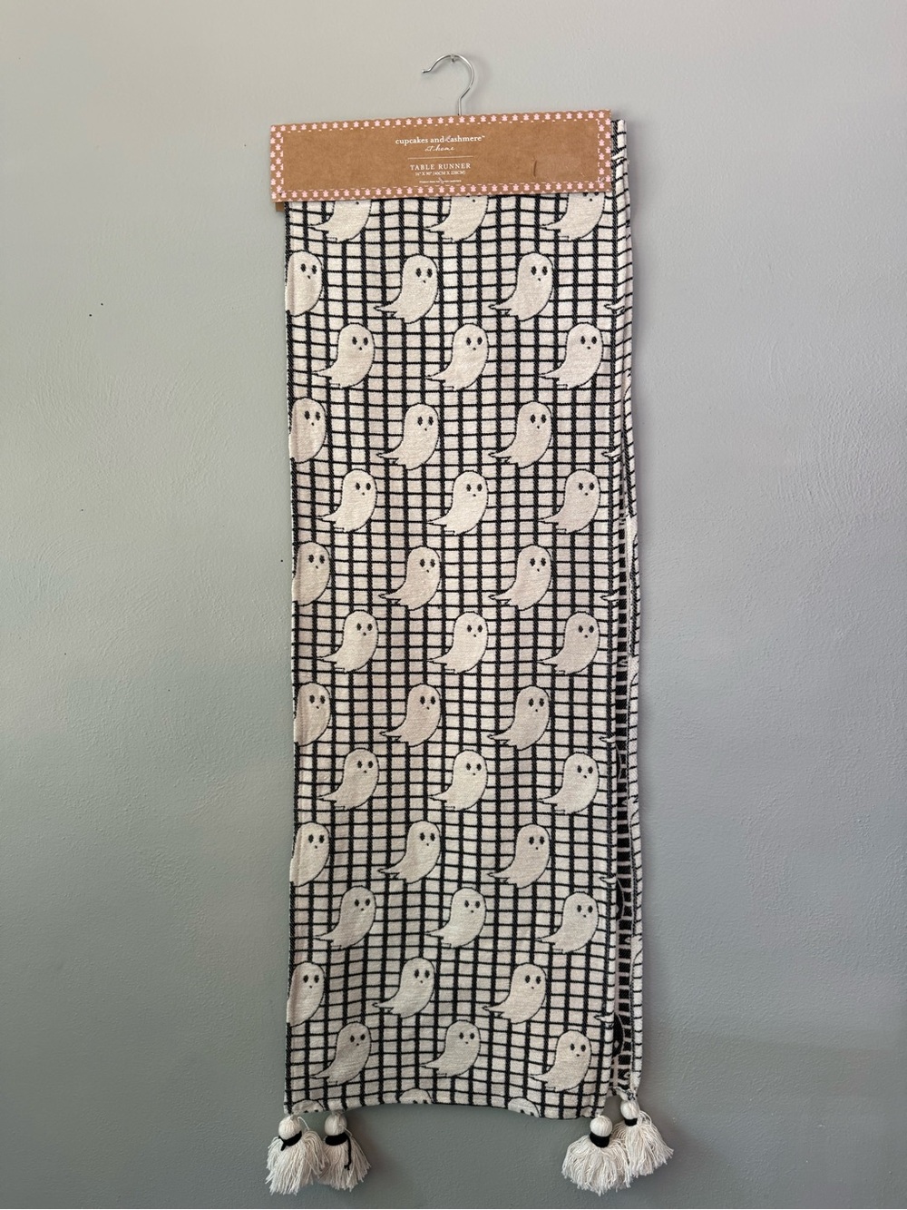 cupcakes & cashmere Black and White Ghost-Print Skirt